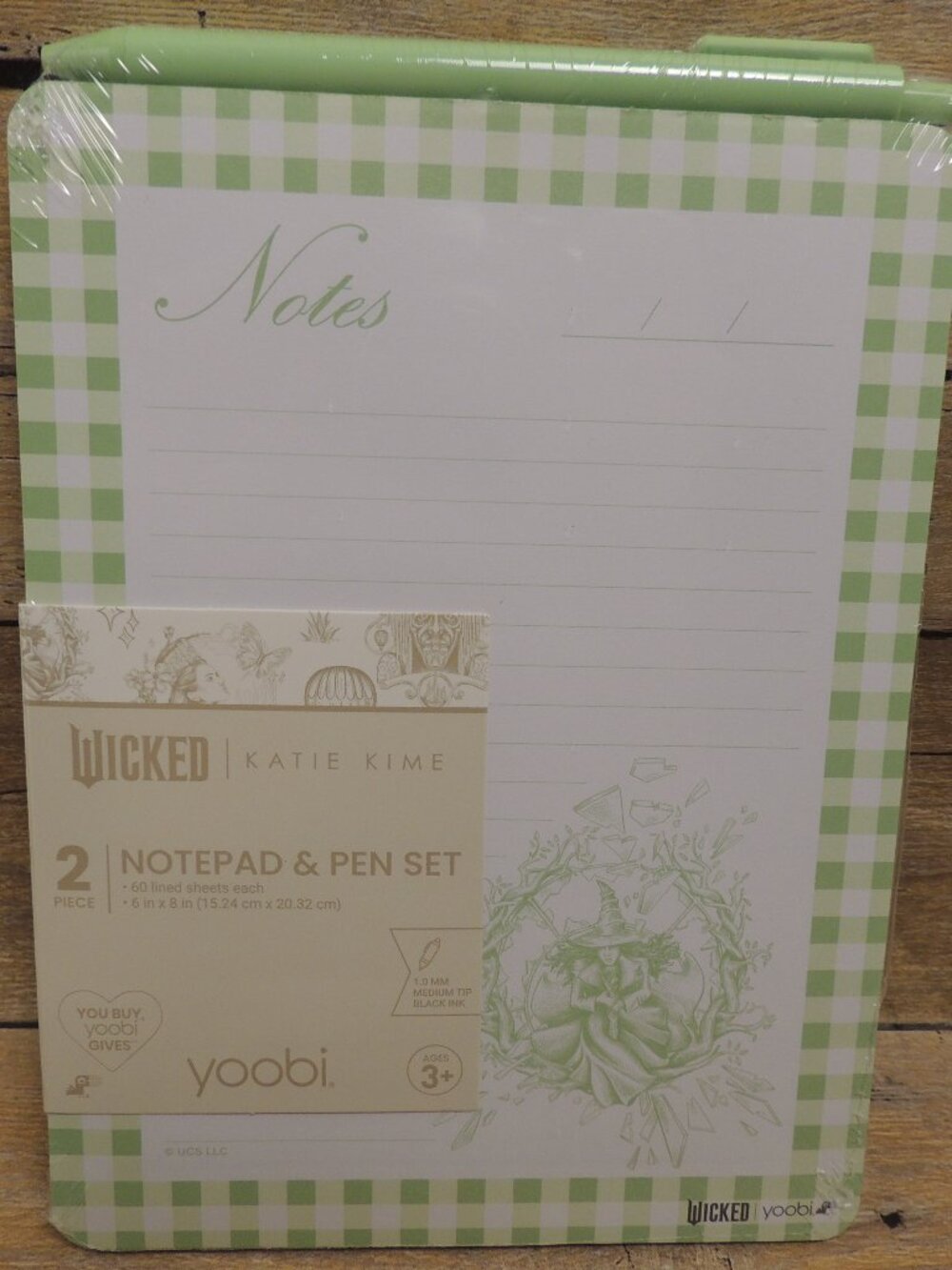 Wicked Elphaba Stationery Notepad and Pen Set Yoobi x Katie Kime New and Sealed
